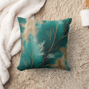 Boho Teal Kissen – Abstrakte Heimdeko Gestaltung