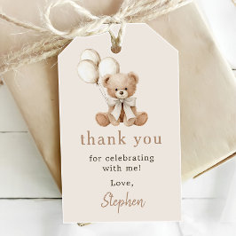 Boho Teddy Bär Beary Erste 1. Geburtstagsfeier Geschenkanhänger