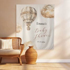 Boho Teddy Bear Air Ballon Wolken Baby Dusche Wandteppich