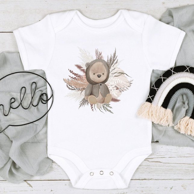 Boho Teddy Bear Baby Bodysuit Strampler (Von Creator hochgeladen)