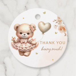 Boho Teddy bear baby Dusche danke Geschenkanhänger