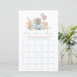 Boho Teddy Bear Baby Shooter Bingo Game