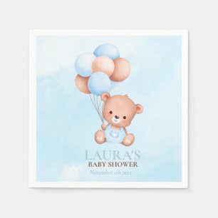 Boho Teddy Bear Baby Shower Serviette