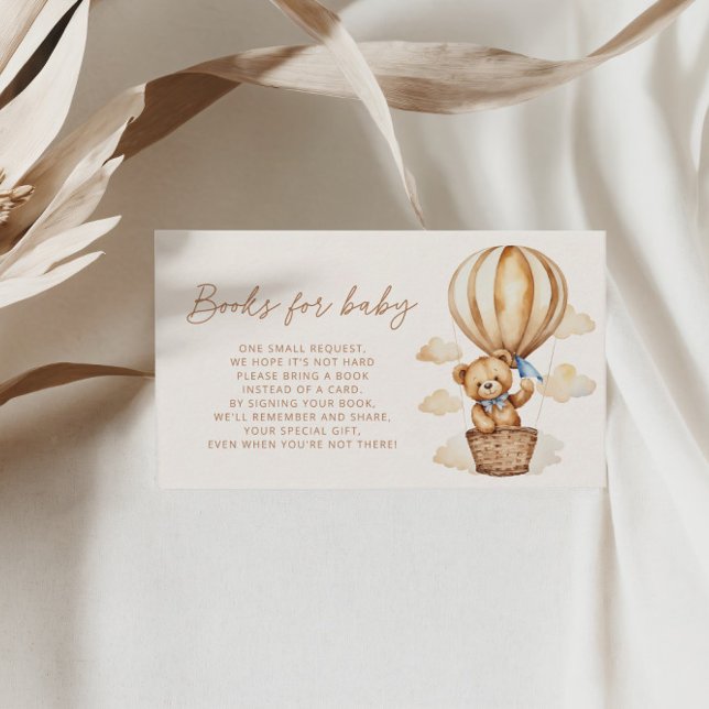 Boho Teddy Bear Babydusche Bücher für Baby Begleitkarte (Von Creator hochgeladen)