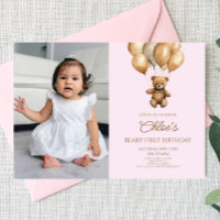 Boho Teddy Bear Beary Erster Geburtstag Party
