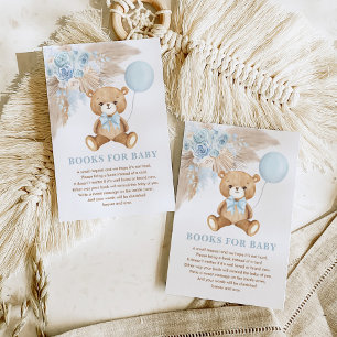 Boho Teddy Bear Blue Balloon Bücher für Baby Boy Begleitkarte