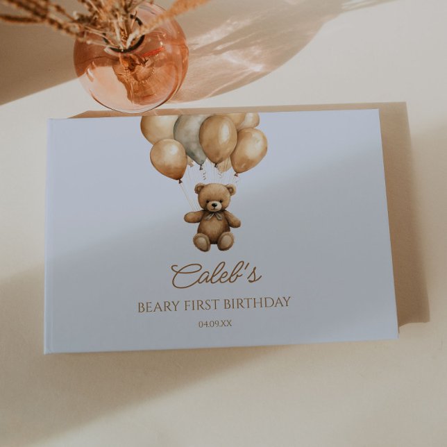 Boho Teddy Bear erste Geburtstagspartei Gästebuch (Von Creator hochgeladen)