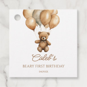 Boho Teddy Bear erste Geburtstagspartei Geschenkanhänger