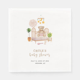 Boho Teddy Bear Kinderzimmer Babydusche Serviette