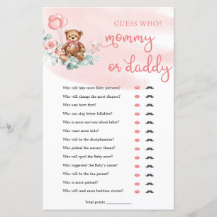 Boho Teddy Bear Mommy oder Daddy Baby Game