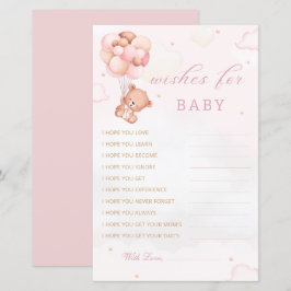 Boho Teddy Bear wünscht Baby Showcard