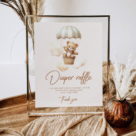 Boho Teddy trägt Windelpreisraffinerie Poster