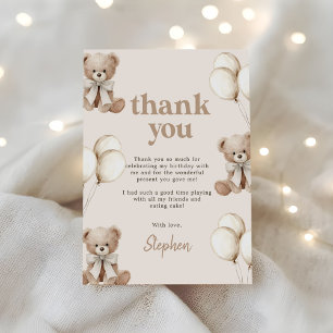Boho-Teddybär sehr erster 1. Geburtstagsparty Dankeskarte