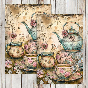BOHO-TEEPARTY-DEKORATIONS-SEIDENTUCH SEIDENPAPIER