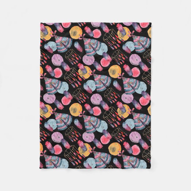 Boho Tent Pattern Fleecedecke (Vorderseite)