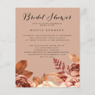 Boho Terra-Cotta Botanisches Brautparty Flyer