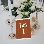Boho Terra Cotta Imitats Glass Painting Wedding Tischnummer<br><div class="desc">Ideal für Hochzeiten und Feiern mit boho terra cotta oder beige Thema. Diese Tischnummern ähneln handgemalten Gläsern. Geben Sie einfach die Zahlen mithilfe der Anpassungsfunktion ein. Finden Sie die passende Hochzeitsfestplatte und Zubehör in meinem Shop.</div>