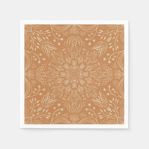 Boho Terra Cotta marokkanische Fliesen Servietten