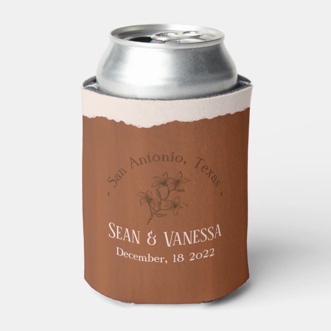 Boho Terra Cotta Wedding Dosenkühler (Kanne Vorderseite)