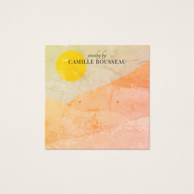 Boho Terracotta Abstrakte Wüstenjuwelen (Vorderseite)