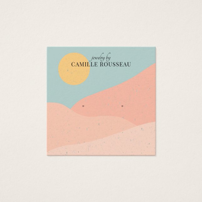 Boho Terracotta Abstrakte Wüstenjuwelen (Vorderseite)