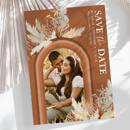 Boho Terracotta Arch Foto Save the Date