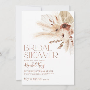 Boho Terracotta Bloral Bridal Dusche Einladung