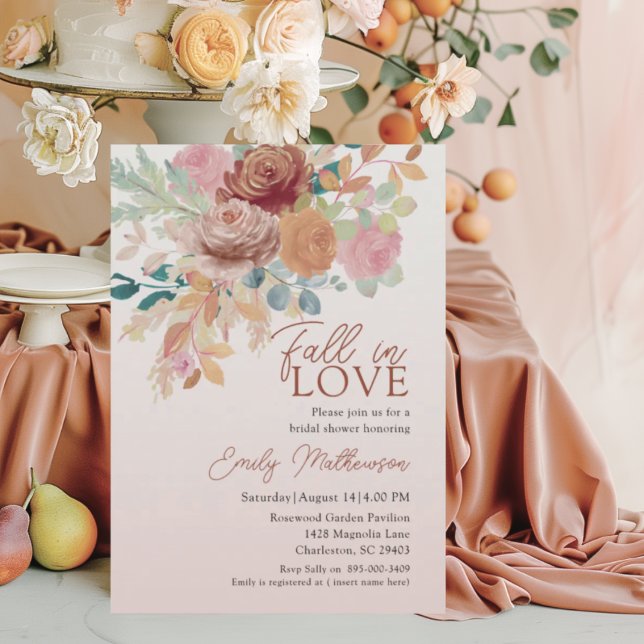 Boho Terracotta & Blush Floral Bridal Shower Einladung (Von Creator hochgeladen)