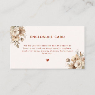 Boho Terracotta Brautparty Floral Begleitkarte