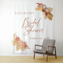 Boho Terracotta Brautparty Hintergrund