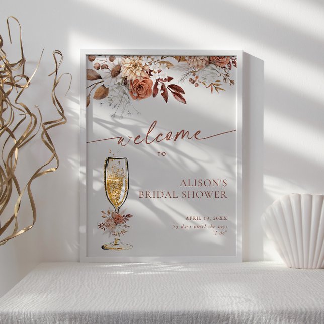 Boho Terracotta Brautparty Willkommen Poster (Von Creator hochgeladen)