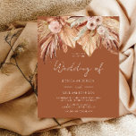 Boho Terracotta Budget Hochzeit Einladung<br><div class="desc">Boho Terracotta Haushalt Hochzeitseinladung Siehe Matching Artikel in Nest und Nest Store inklusive Aufforderungen für Foil</div>