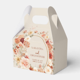 Boho terracotta burgundy blumeneucalyptus gold geschenkschachtel