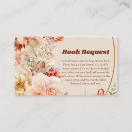 Boho terracotta burgundy geblümte Rostbücher Anfor Begleitkarte