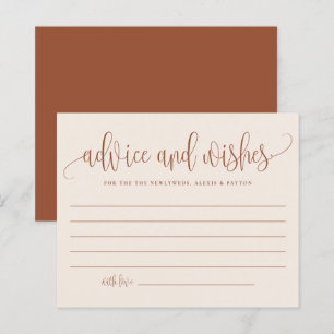 Boho Terracotta Calligrafy Addon and Wishings Card