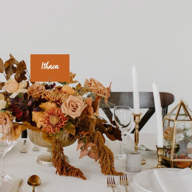 Boho Terracotta Custom Wedding Table Name Tischnummer (Von Creator hochgeladen)