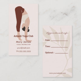 Boho Terracotta Earthy Yoga Instructor Terminkarte