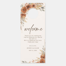 Boho Terracotta Fall Floral Wedding Nicht stören Türanhänger