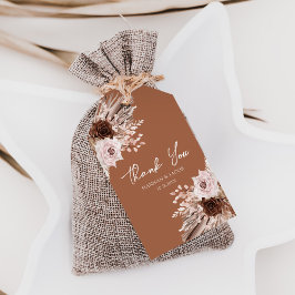 Boho Terracotta Fall Floral Wedding Vielen Dank Geschenkanhänger
