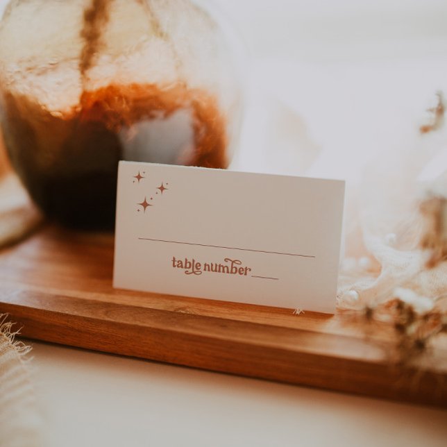 Boho Terracotta Folded Platzkarte (Von Creator hochgeladen)