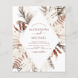 Boho Terracotta Foto Pampas Grass Wedding