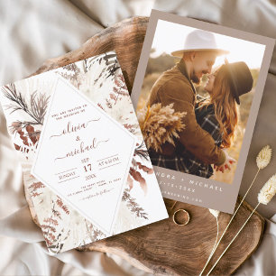 Boho Terracotta Foto Pampas Grass Wedding