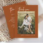 Boho Terracotta Foto Wedding Vielen Dank Karten<br><div class="desc">Boho Terracotta Foto Wedding Vielen Dank Karten</div>