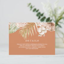 Boho Terracotta getrocknete Blume Hochzeiten Detai