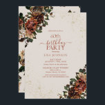 Boho Terracotta Greenery Floral 60. Geburtstag Einladung<br><div class="desc">Feiern Sie einen Meilenstein im Stil mit unserer Boho Terracotta Grüne Floral 60. Geburtstag Einladung. Von der handgeschriebenen Kalligraphie bis zur Terrakotta und den grünen, getrockneten Blume, Aquarellblumen, Set dieser Einladung für Ihren besonderen Tag. Mit dem passenden Blumenmuster auf der Rückseite jeder Karte, ist sicher, dass jeder weiß, dass dies...</div>