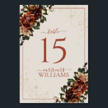 Boho Terracotta Greenery Floral Wedding Tischnummer<br><div class="desc">Erschaffen Sie den perfekten boho Empfang Rahmen! Wir lieben diese trendige, moderne Terrakotta Hochzeitsfeier Tischnummer! Einfach, elegant und so hübsch, mit Terrakotta und grüngetrockneten Blume Aquarellfloralen, handgeschriebenen Schriftzeichen "menu" und Imitaten Goldstaub. Vielen Dank für die Unterstützung unseres kleinen Unternehmens, wir wissen es wirklich zu schätzen! Teil einer passenden Suite Sammlung...</div>