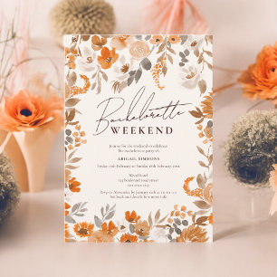 Boho terracotta handgemalt Bachelorette Wochenende Einladung