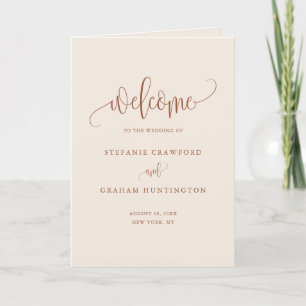 Boho Terracotta Hübsch Calligraphy Wedlet Booklet Programm
