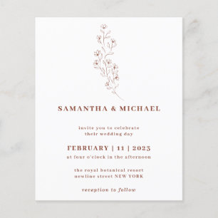 Boho Terracotta Indie Rustic Botanische winzige Bu Flyer