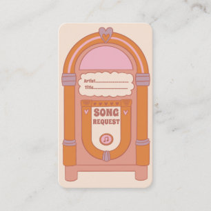 Boho Terracotta Jukebox Song Request Card Begleitkarte